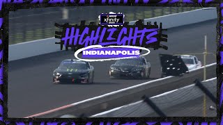 Riley Herbst passes Aric Almirola in final corner to win at Indianapolis [upl. by Mosnar]