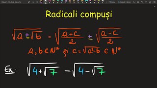 Radicali compusidubli clasa a 7 a Exercitii Formule TeorieInvata Matematica UsorMeditatii Online [upl. by Bagley]