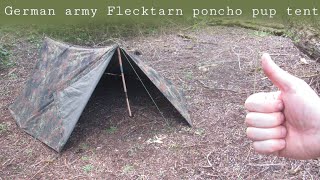 German army Flecktarn poncho pup tent [upl. by Yevreh]