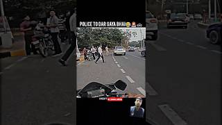 Police vs rider 🚀💥 police to dar ga bhai😂🚨🚓👮 ninja bikerreaction realbiker thunderbike youtube [upl. by Aonehc]