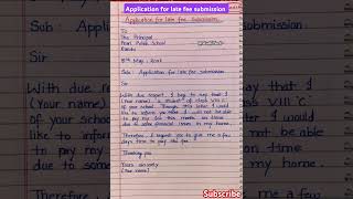 Application for late fee submission l application for late fee submission in school [upl. by Laram]