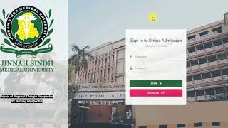 Jinnah Sindh Medical University Karachi  Admission DPT  BSN  How to apply online [upl. by Nwahsed]