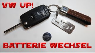 Batterie Wechsel am VW Up Schlüssel  Change Key Fob Battery type CR2032 [upl. by Dollar]