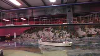 HO scale Norway and Sweden trains RC ship in Miniatur Wunderland Hamburg 17 JAN 2014 part 44 [upl. by Ennairek]