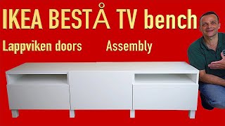 IKEA BESTÅ TV bench with white Lappviken door and drawers Assembly instructions [upl. by Urata770]