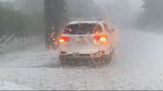 Hail stopped traffic at Maleny [upl. by Keele49]