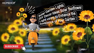 Solar Garden Lights DIY Decor Ideas solar Sunflower Lights Enhance Ambiance of Your Garden [upl. by Aoh495]