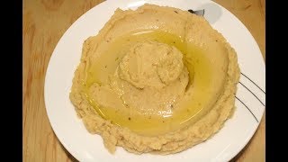 easy amp quick Arabic hummus recipe without tahini sauce  Hammoos healthy snack dip [upl. by Yebot]