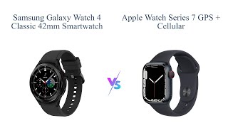 Samsung Galaxy Watch 4 Classic vs Apple Watch Series 7 Which is Better ⌚🍎 [upl. by Lucilia841]