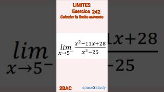 Exercice 242 Limites 2BAC Maths [upl. by Dor]