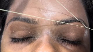 Eyebrow Threading Tutorial  Eyebrow Threading  How to do threading at home [upl. by Niriam88]