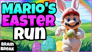 🌸 Marios Easter Run 🌸  Fitness Run  Brain Break  MiniGames  GoNoodle Inspired [upl. by Nadya]