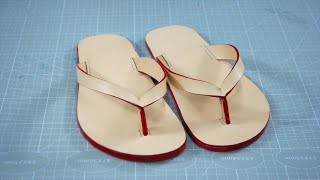 Leather slippersMaking Leather Sandals by HandMaking Leather Sandals [upl. by Antoine]