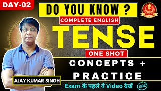 Tense Day 02  Concepts  Practice  Ajay Sir MB Books  Target SSC CGL 2024  SSC CGL MAINS [upl. by Edlihtam518]