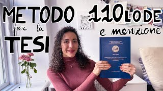 Metodo per tesi di laurea da 110 lode e menzione  10 passaggi per scrivere la tesi [upl. by Kier]