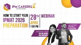 How to start your IPMAT 2026 Preparation  IPM Careers [upl. by Atinal]