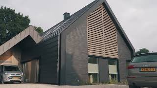 Villa woning zinken dak uitgevoerd in Nedzink Noir [upl. by Latimore]