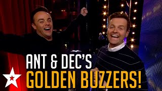 ALL ANT amp DECS GOLDEN BUZZER Auditions from Britains Got Talent [upl. by Eleinad]