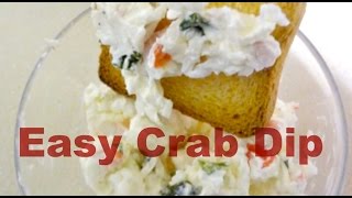 Easy Crab Dip Recipe 5 Ingredients  mydatatips [upl. by Chrissa122]