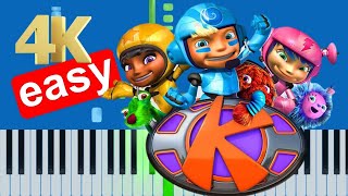 CBeebies  Kerwhizz Theme Song Slow Easy Piano Tutorial 4K [upl. by Arag]