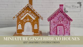 Miniature Gingerbread House Kit Tutorial [upl. by Dnomal]