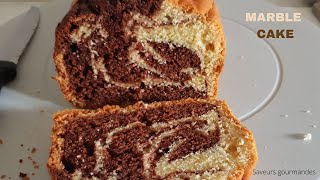 Easy and fluffy Marble Cake  Torta Marmorizzata soffice  Gateau Marbré sans beurre [upl. by Harahs]