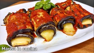 RICETTA FACILE E VELOCE  INVOLTINI DI MELANZANE VEGETARIANE [upl. by Placia293]