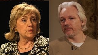 WikiLeaks Julian Assange Responds to Hillary Clinton Fair US Trial for Snowden quotNot Possiblequot [upl. by Dao]