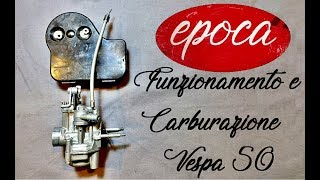 Tutorial Carburazione e funzionamento carburatore SHB 1610 vespa 50 e special [upl. by Etna343]