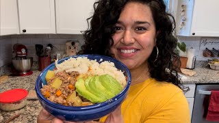 Picadillo and White Rice  EASY 30 minute GROUND BEEF recipe [upl. by Ydorb73]