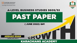 A LEVEL BUSINESS STUDIES  960932  Past Paper  Q1  JUNE 2022 [upl. by Leahplar]