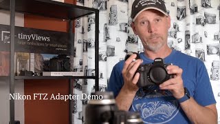 Nikon FTZ Adapter on my Nikon Z5 mirrorless to F mount Demo with Sample Images [upl. by Ecinahc]