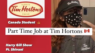 Part Time Job at Tim Hortons  Canada Student [upl. by Yrollam]