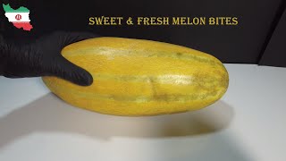 ASMR Eating Fresh Persian Melon  Ultimate Melon Crunch amp Juiciness [upl. by Beffrey773]