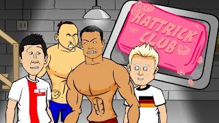 🎬HATTRICK CLUB 1🎬 Ronaldo Lewandowski Schurrle hattrick Euro 2016 Qualifiers PARODY cartoon [upl. by Nasaj934]