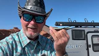 Braxton Creek Bushwacker teardrop RV making breakfast ￼ at Arizona rest area ￼ [upl. by Ynohtnael]