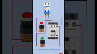 Dol starter control wiring connection Dol Electricalgenius [upl. by Hafler]