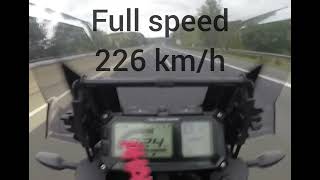 YAMAHA XT 1200 ZE Super Ténéré top speed with sozia [upl. by Schulein108]