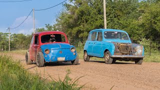 TIRADAS ENTRE EL FIAT 600 Y EL RENAULT 4L LA REVANCHA  TROMPA TERMINADA ✔  Radialero Team [upl. by Ynaffital]