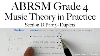 ABRSM Grade 4 Music Theory Section D Part 3 Duplets with Sharon Bill [upl. by Aicilegna]