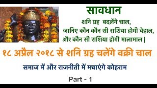 Vakri Shani 2018  शनि की वक्री चाल  Saturn Retrograde 2018 Part1 [upl. by Ayotl]