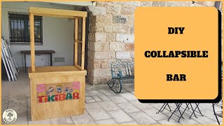 DIY Collapsible bar  How I made a Bar for a kids birthday party [upl. by Nwahsek]