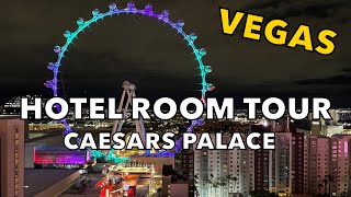 Hotel Room Tour Caesars Palace Octavius Room with a Jacuzzi Las Vegas [upl. by Lorri]