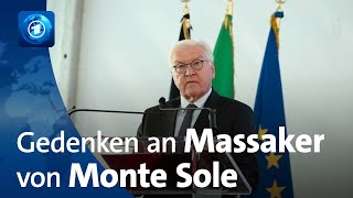 Steinmeier in Italien Gedenken an SSMassaker in Marzabotto [upl. by Sihonn572]