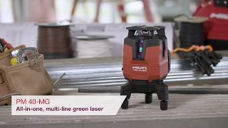 MEASURING Hilti PM 40MG Multiline laser  the most durable green multiline laser in the market [upl. by Darnell]