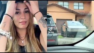 Cubana genera polémica por comentarios quotViviendo en Hialeah y con un Cybertruck por favor múdensequot [upl. by Jakoba625]