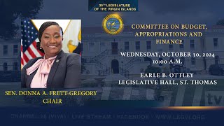 103024 Committee on Budget Appropriations and Finance [upl. by Nauqaj320]