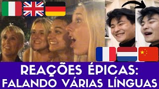 REAÇÕES ÉPICAS FALANDO VÁRIAS LÍNGUAS EM LISBOA LONDRES E PARIS GABRIEL POLIGLOTA [upl. by Aliakam154]