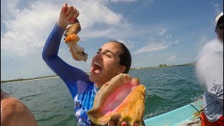 Diving for Treasures in the BahamasHow to CATCH CLEAN and COOK Conch [upl. by Irita148]