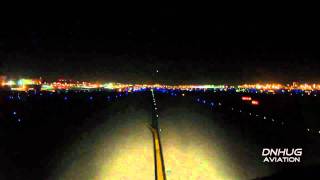 Los Angeles KLAX Night Takeoff  A340 Cockpit View [upl. by Car]